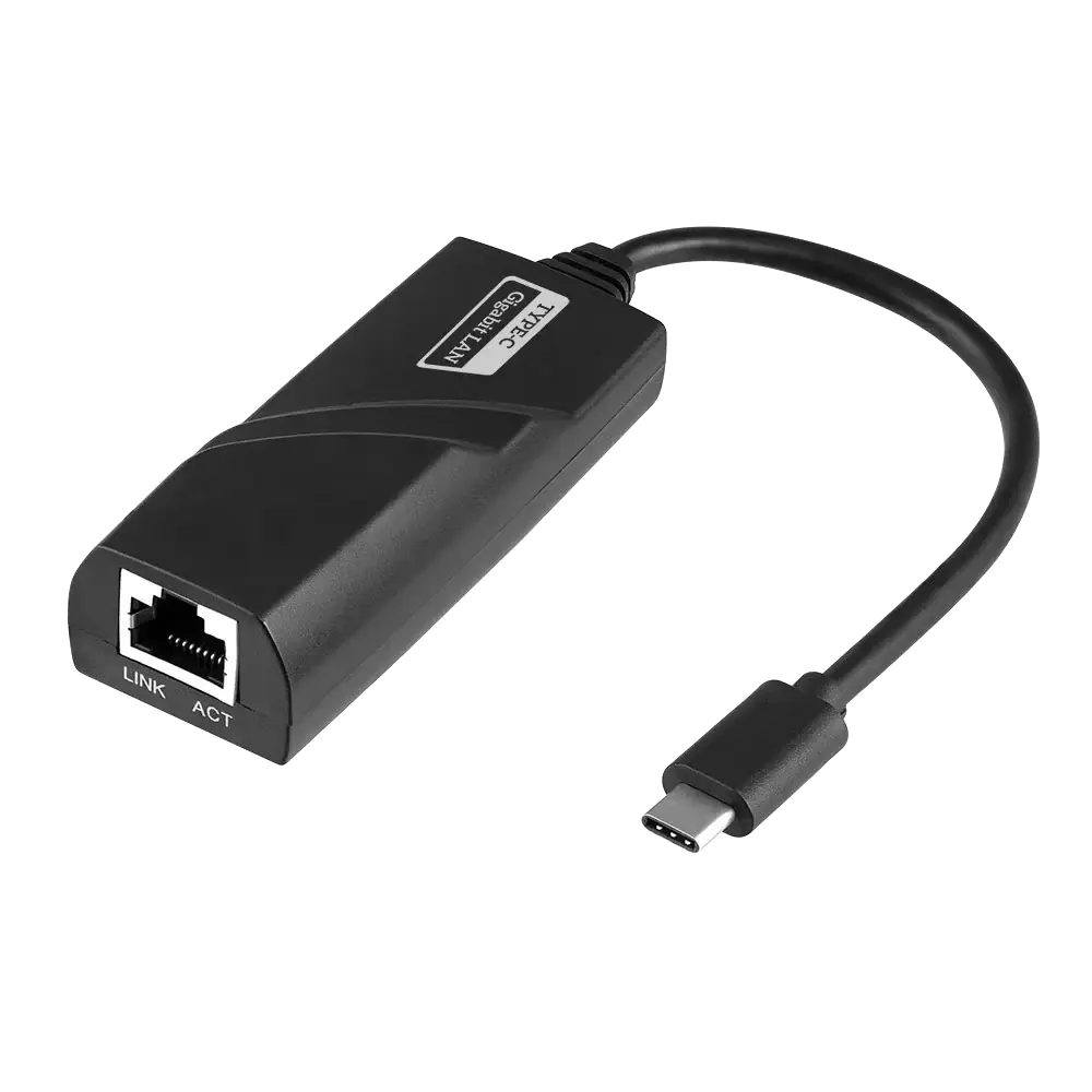Adaptador Argom Tech Tipo C macho a RJ-45 Gigabit
