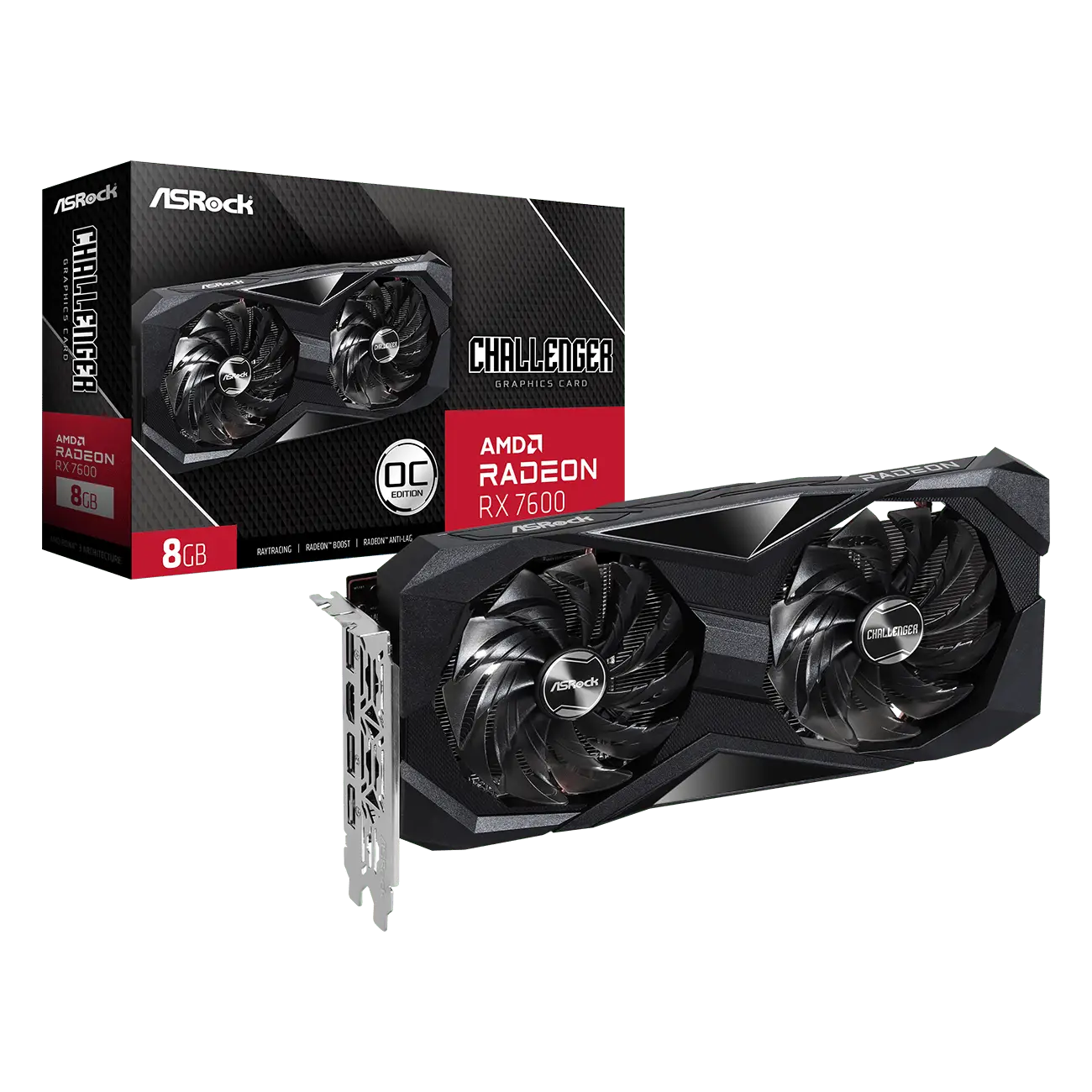 Tarjeta de Video ASRock AMD Radeon™ RX 7600 Challenger 8GB