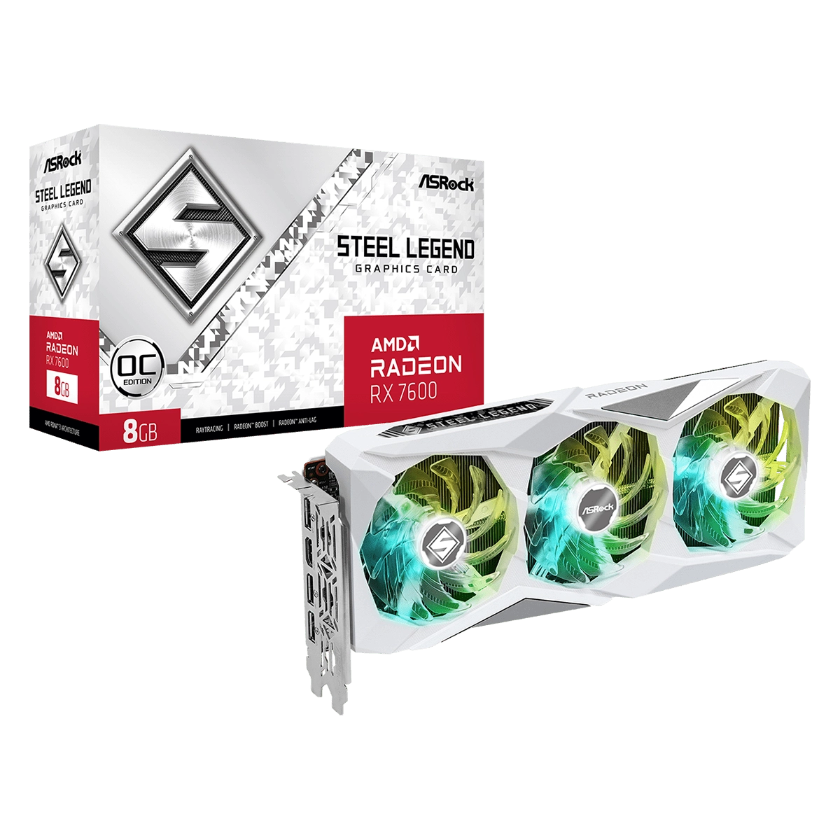Tarjeta de Video ASRock AMD Radeon™ RX 7600 Steel Legend 8GB OC