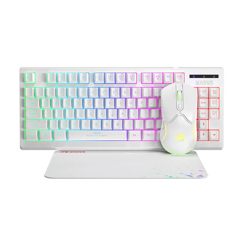 Teclado y mouse Marvo CM310 WH